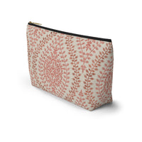 Mumbai Lace Accessory Pouch w T-bottom in Pink